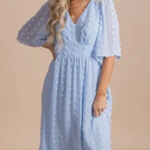 Elegant Light Blue Women's Dress